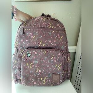Reebok Floral Backpack with Pink and Yellow Accents